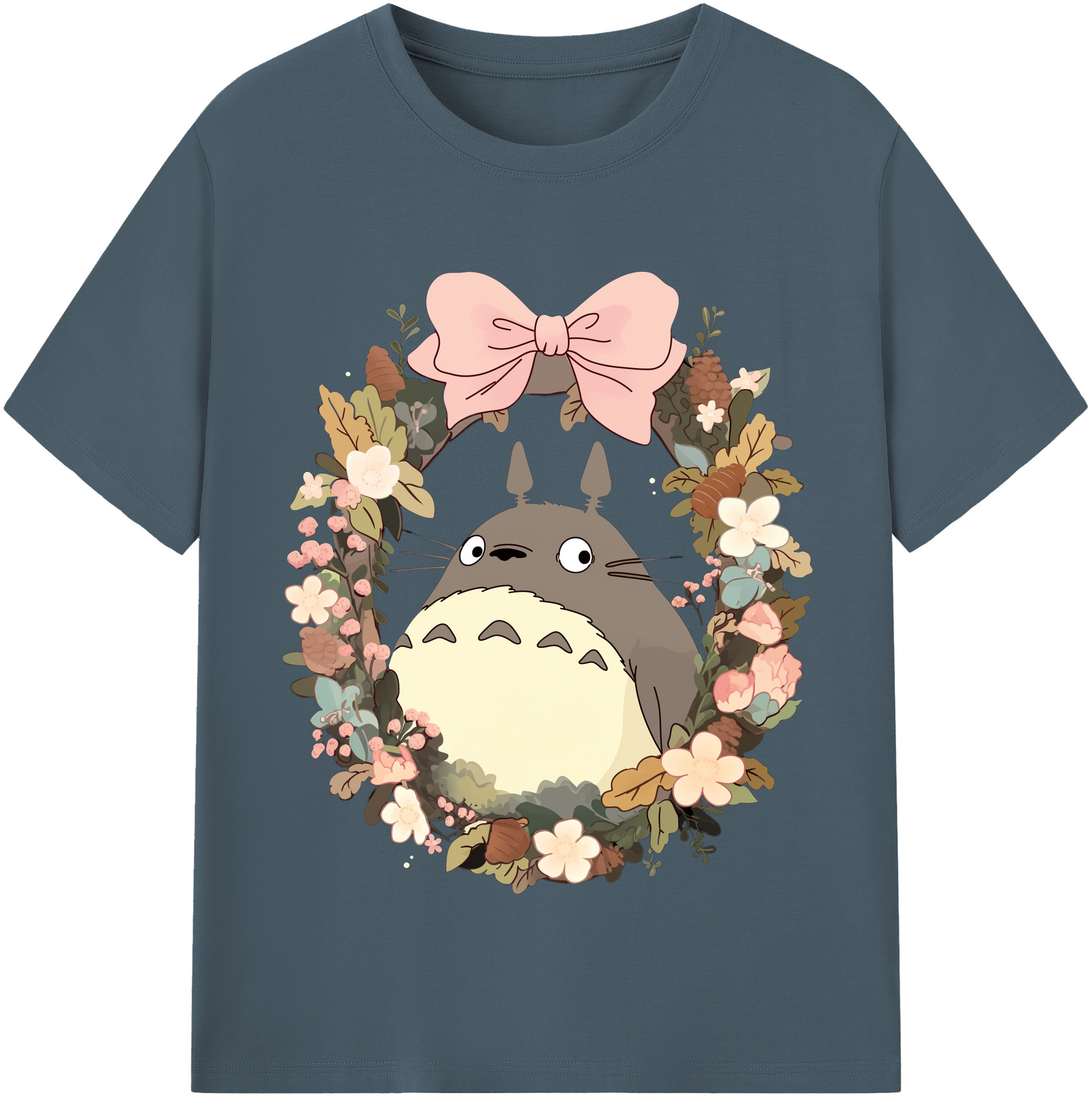 （画像用） となりのトトロ 草壁メイ 草壁サツキ My Neighbor Totoro Satsuki Kusakabe Mei Kusakabe 綿100％半袖Tシャツ（フロントプリント）